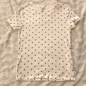 Forever21 Cream polka dot tee